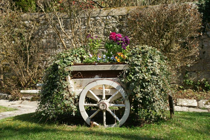 Charrette fleurie
