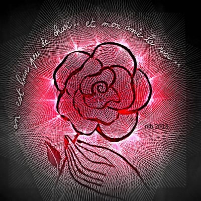 Œuvre de bnadine: mon amie la rose..