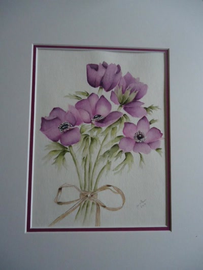 Œuvre de marie: bouquet d'anémones