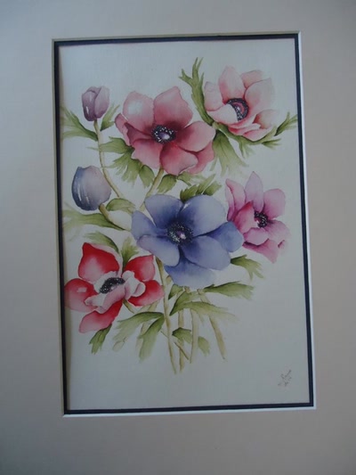 Œuvre de marie: petit bouquet d'anémones