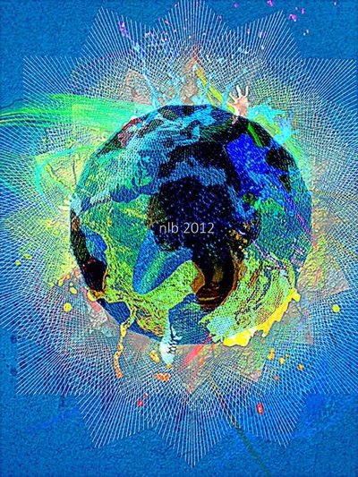 Œuvre de bnadine: le monde en couleurs...