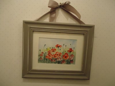 Œuvre de marie: aquarelle coquelicots